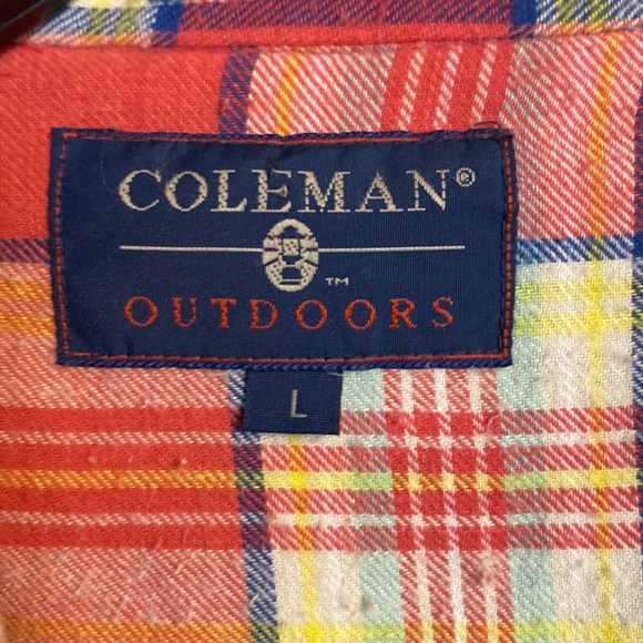 Vintage Coleman Outdoors Men’s Long Sleeve Button Down Shirt Jacket - Picture 3 of 5
